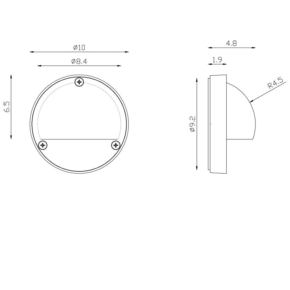 12V Surface Mounted Outdoor Step Light (Available in 2 Colors)