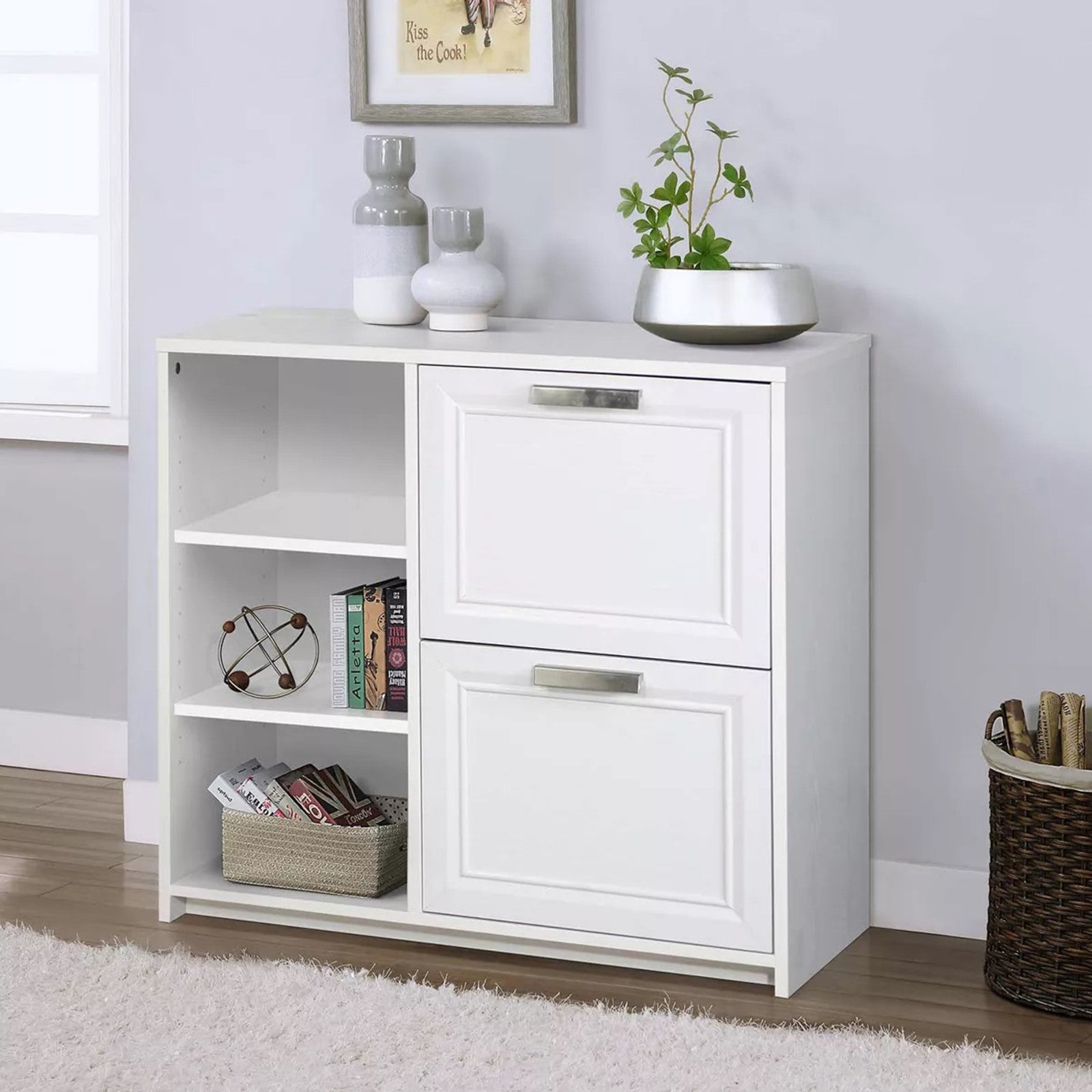 2-Drawer File Cabinet in Timeless White