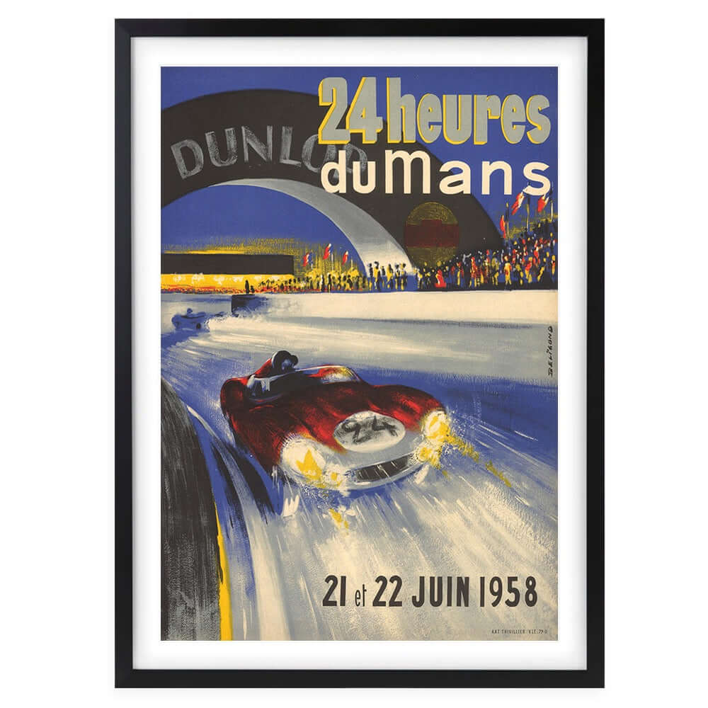 24 Heures Du Le Mans 1958 Large 105cm x 81cm Framed A1 Art Print