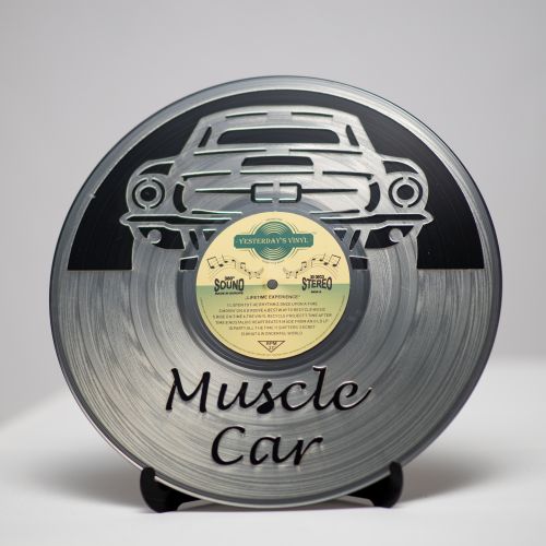 3D Vinyl Decoration Muscle Car - Silver or Red - Selected at Random