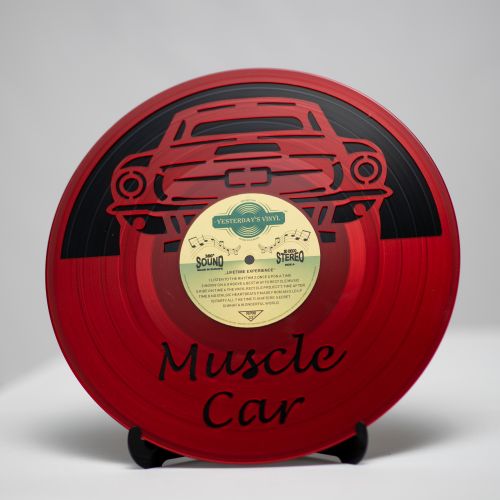 3D Vinyl Decoration Muscle Car - Silver or Red - Selected at Random