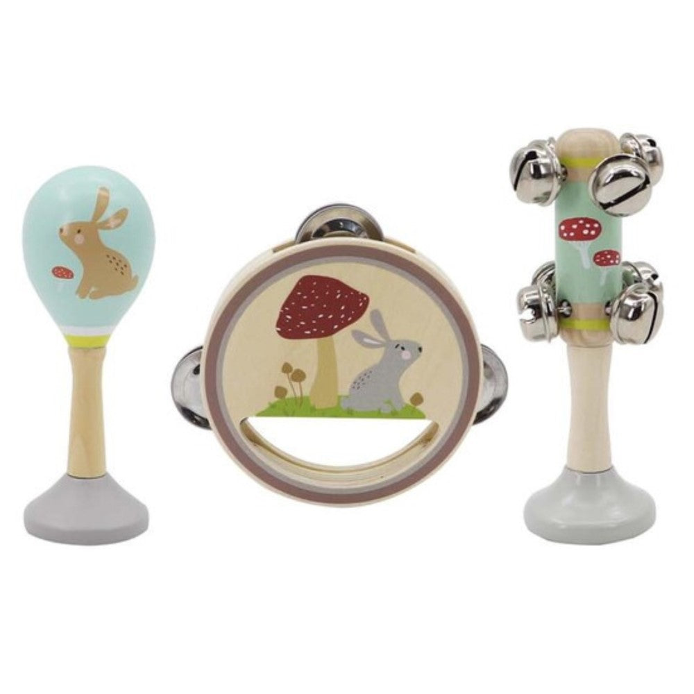 3Pcs Wooden Kids Musical Instruments Set - Rabbit