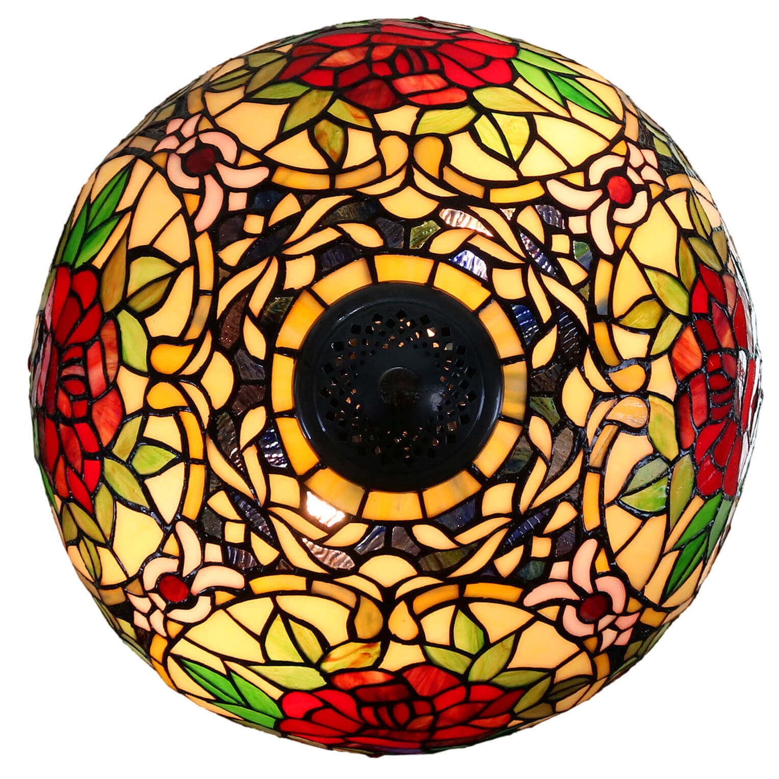 4 Roses Tiffany Stained Glass Table Lamp (Available in 2 Sizes)