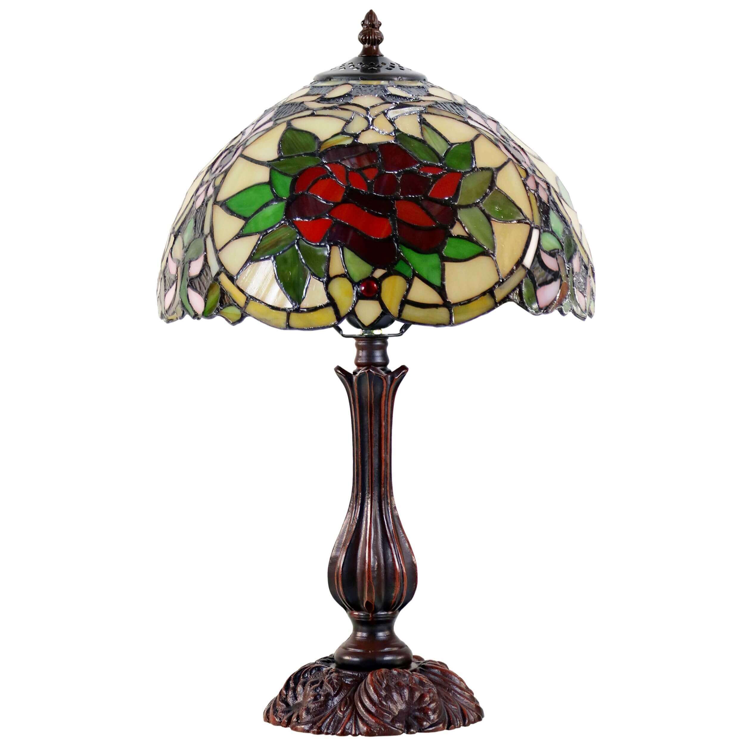 4 Roses Tiffany Stained Glass Table Lamp (Available in 2 Sizes)