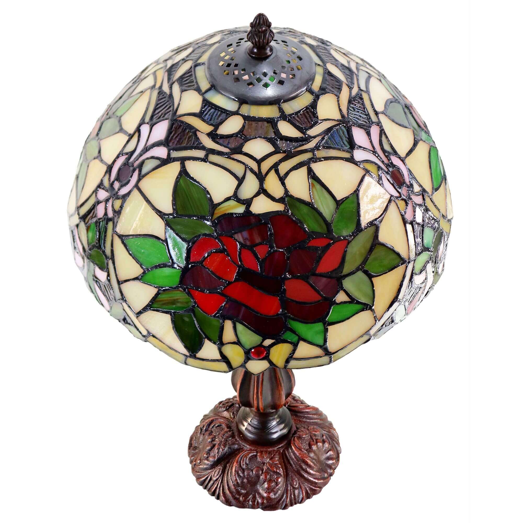 4 Roses Tiffany Stained Glass Table Lamp (Available in 2 Sizes)