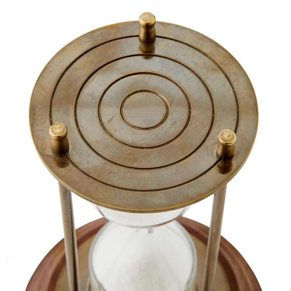 5 Minutes Brass Sand Timer On Stand