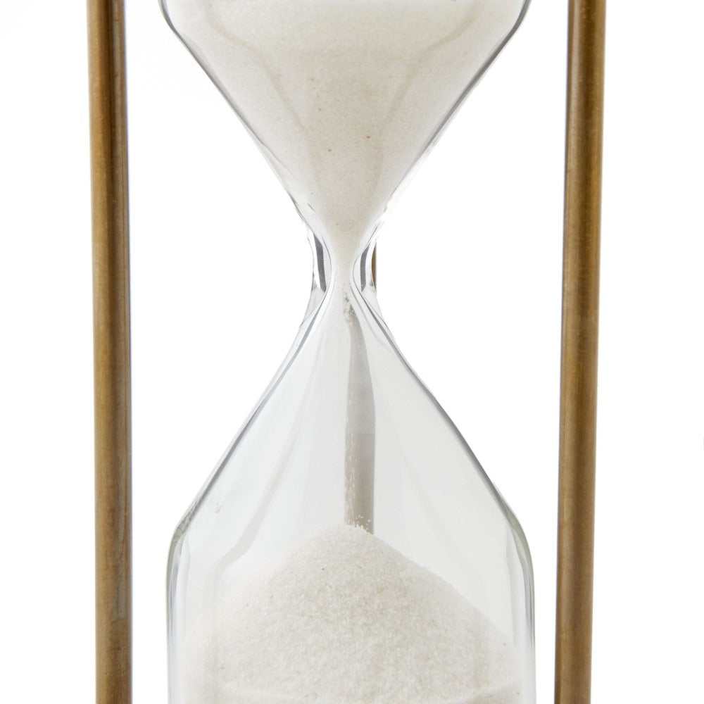 5 Minutes Brass Sand Timer On Stand