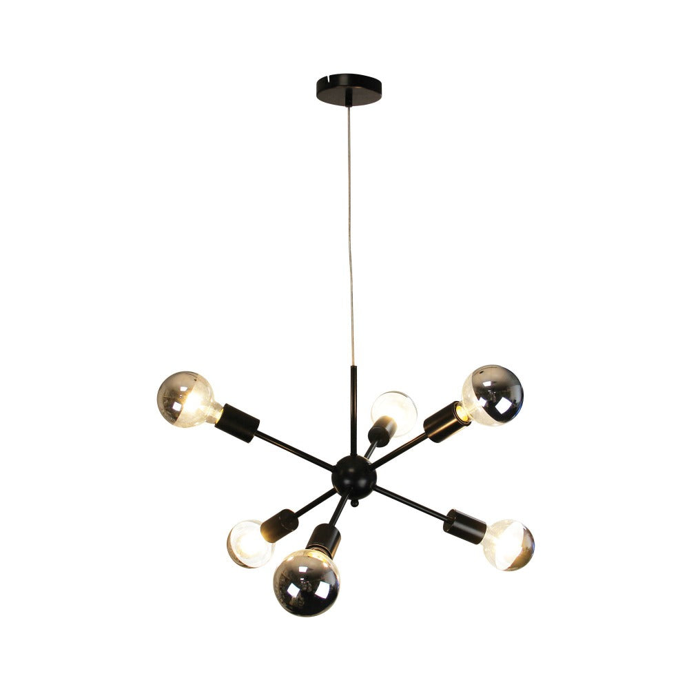 6-light Groovy Satellite Pendant Light