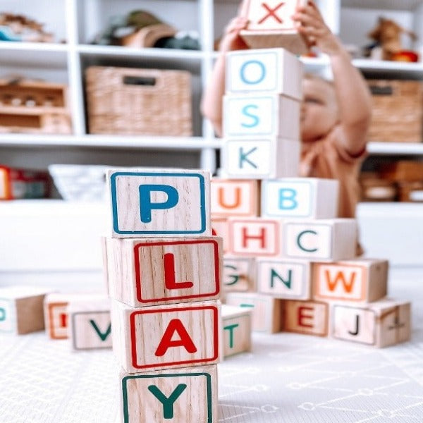 ABC Building Blocks With Animals & Symbols 9cm