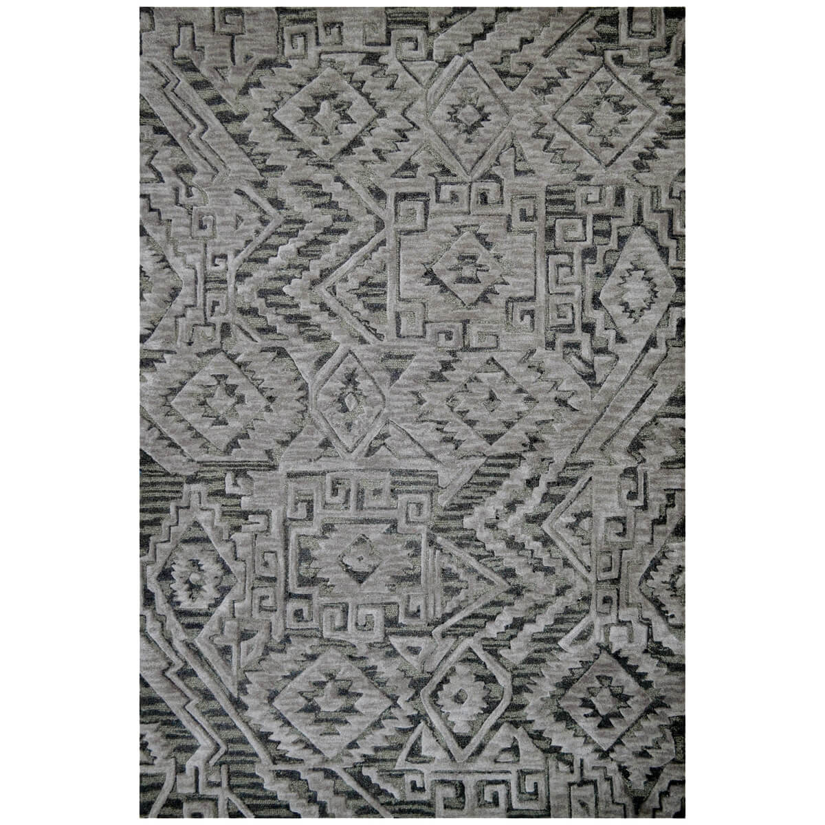 Abstract Handmade Woolen Rug Brown (Available in 3 Sizes)