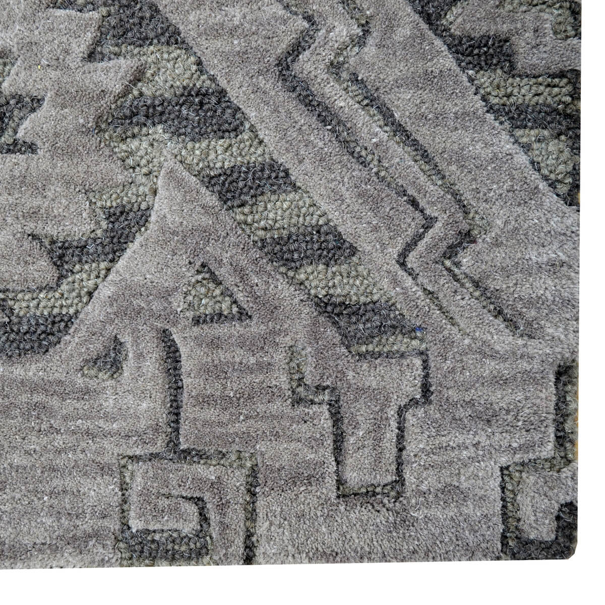 Abstract Handmade Woolen Rug Brown (Available in 3 Sizes)