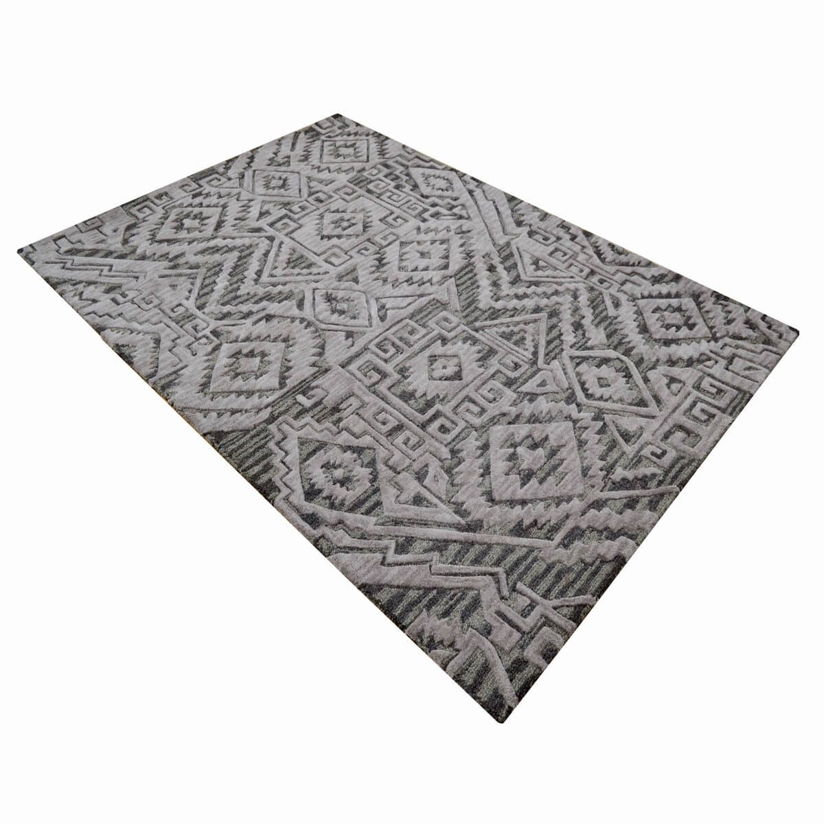 Abstract Handmade Woolen Rug Brown (Available in 3 Sizes)