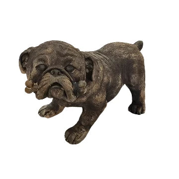 Adorable Archie the Dog Statue Holding Bone