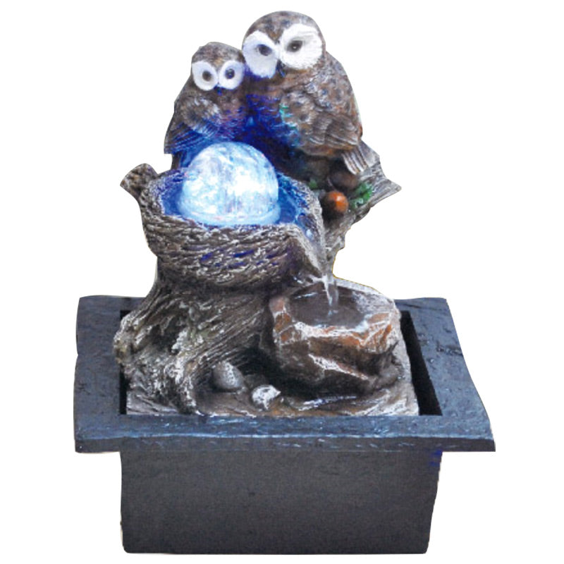 Adorable Owls Fountain Sculpture