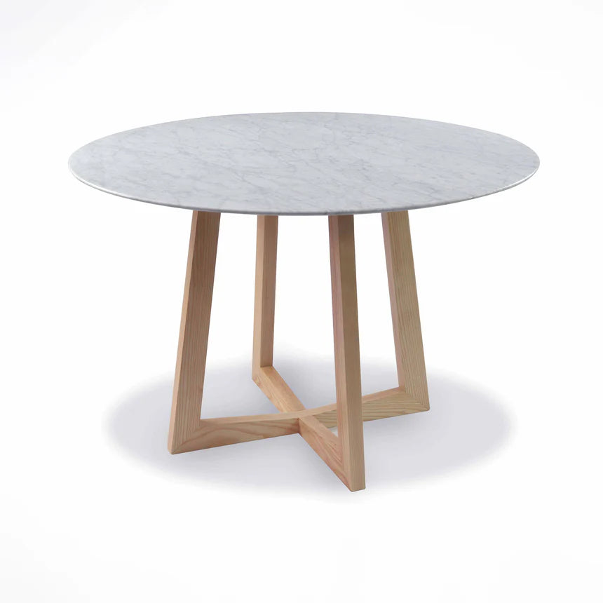 Allure Marble Round Dining Table 115cms - Natural