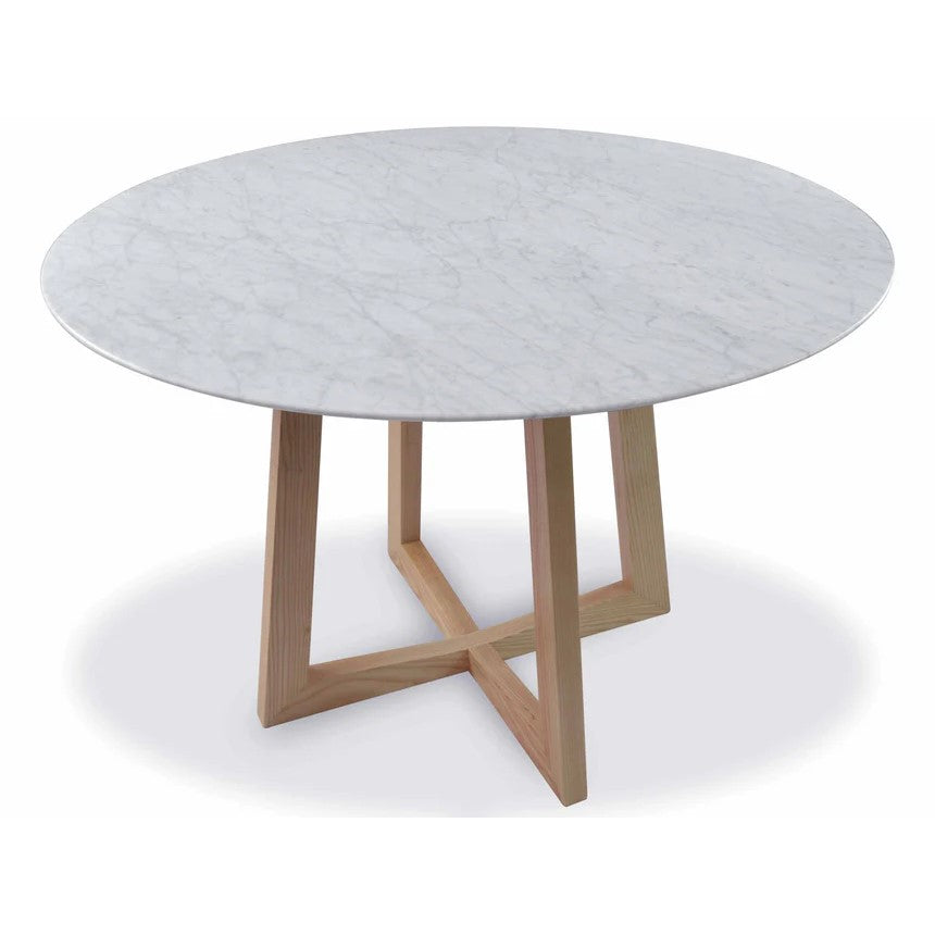 Allure Marble Round Dining Table 115cms - Natural