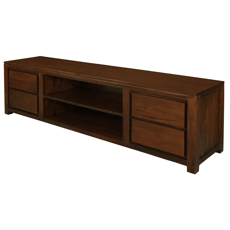 Allure Wooden 4 Drawer Entertainment Unit 170cms - Brown