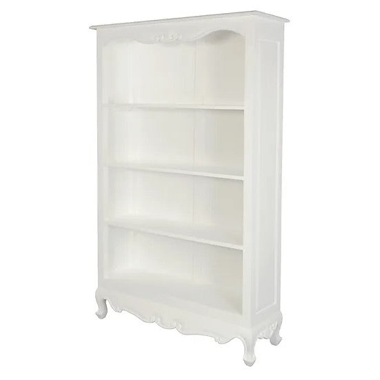 Craftsmanship Queen Ann Large Bookcase - White