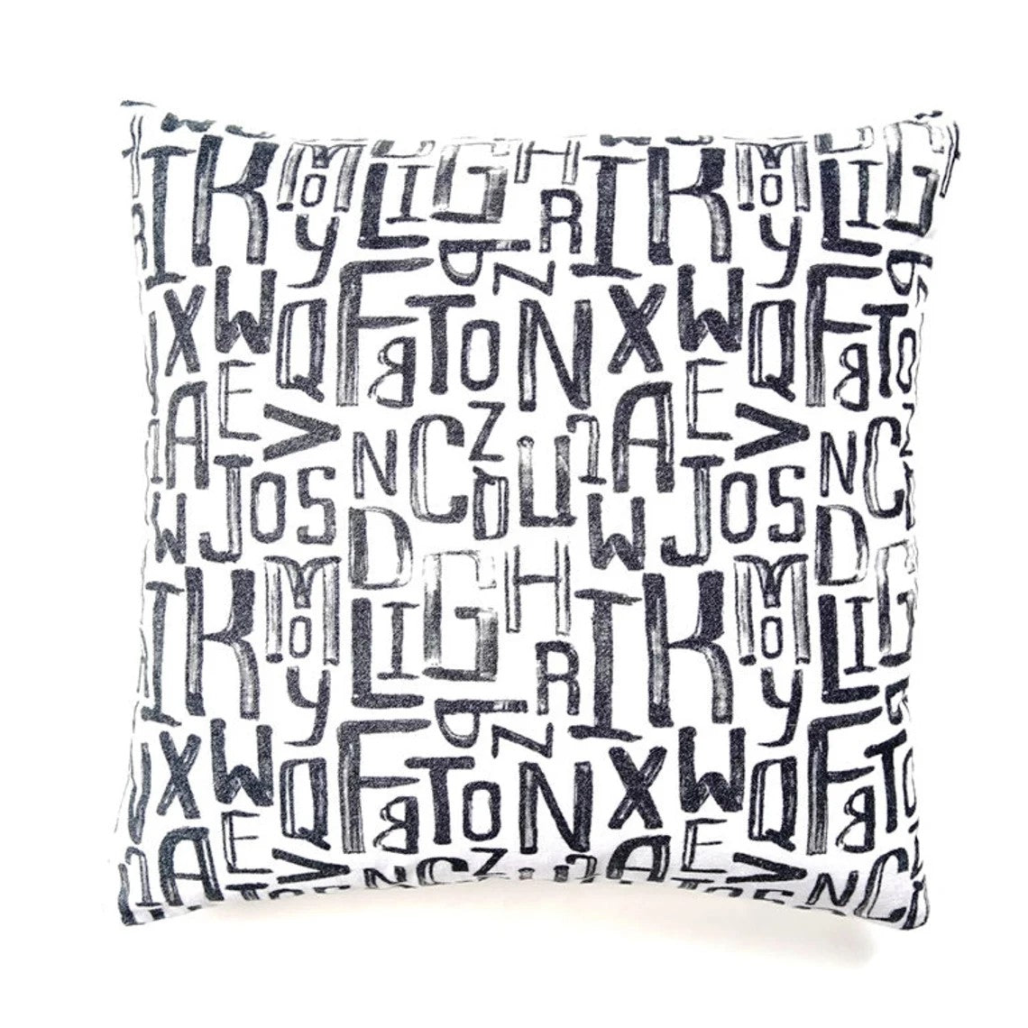 Alphabet Inspired Cotton Cushion Cover 50 x 50cms