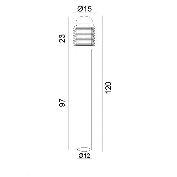 Aluminium In Ground Outdoor Bollard Light