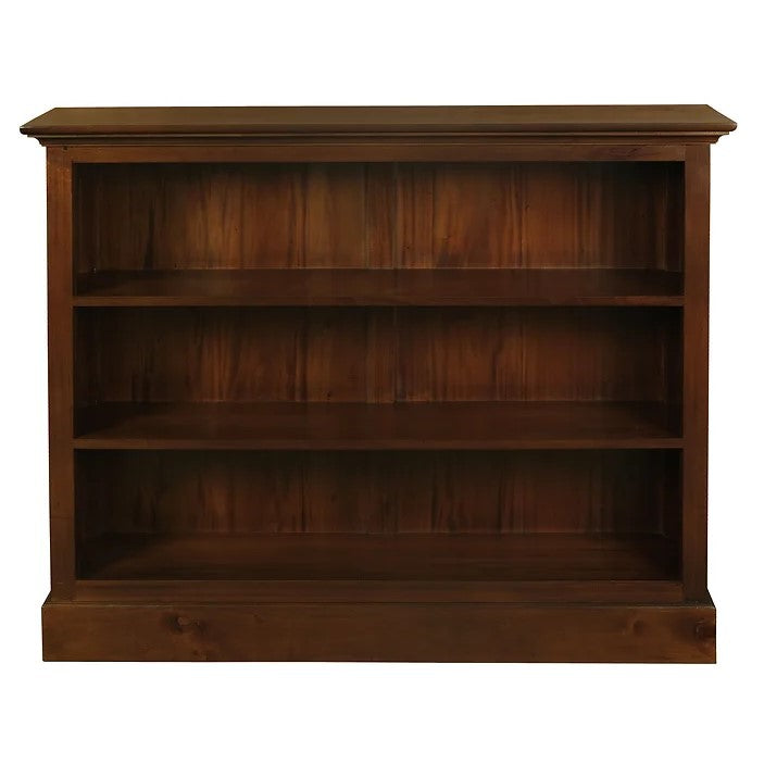 Ample Storage Half Size Wide Bookcase - Brown