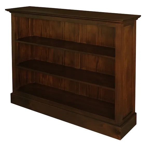 Ample Storage Half Size Wide Bookcase - Brown