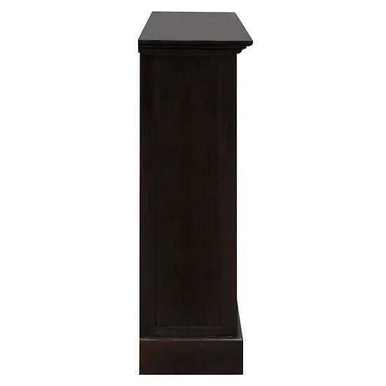 Ample Storage Half Size Wide Bookcase - Dark Brown