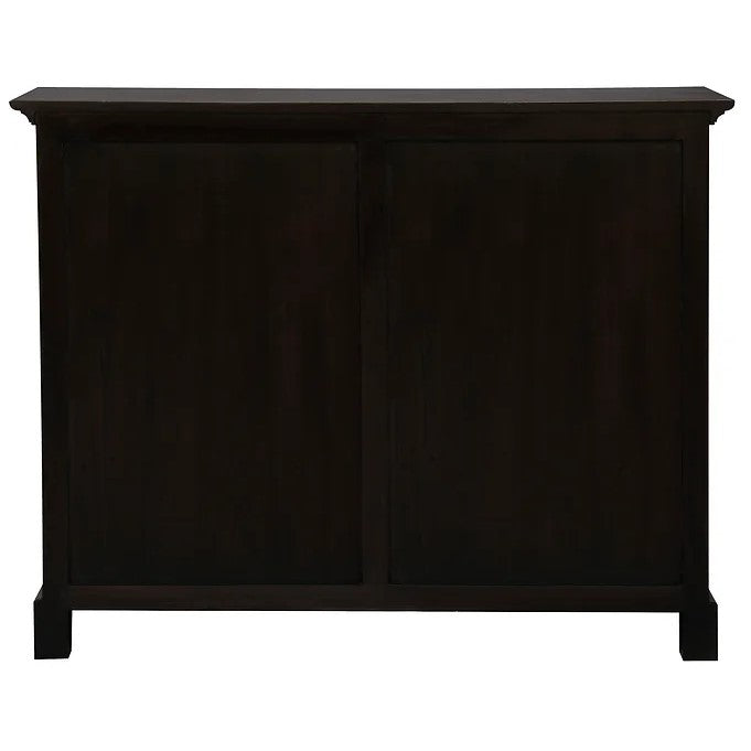 Ample Storage Half Size Wide Bookcase - Dark Brown