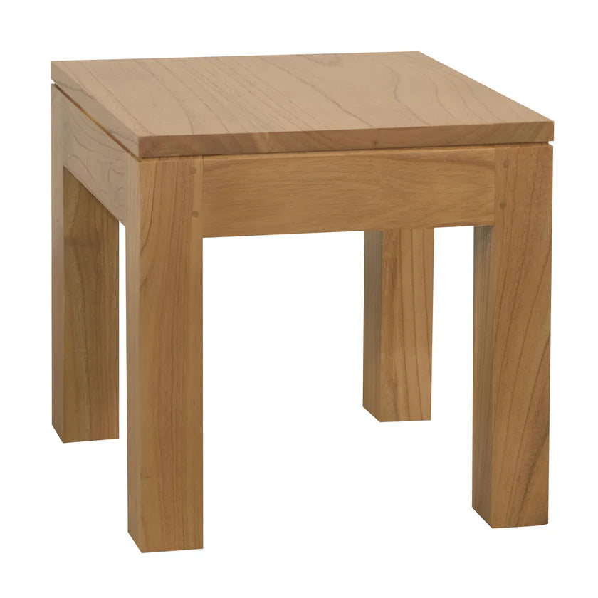 Amsterdam Contemporary Mindi Wood Side Table - 40cms