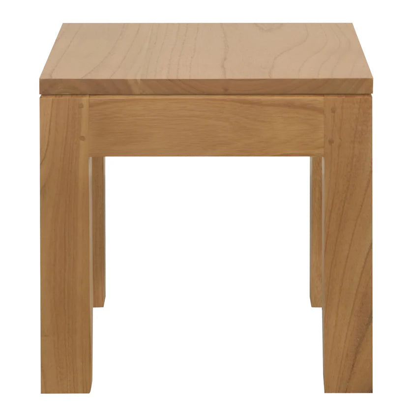 Amsterdam Contemporary Mindi Wood Side Table - 40cms