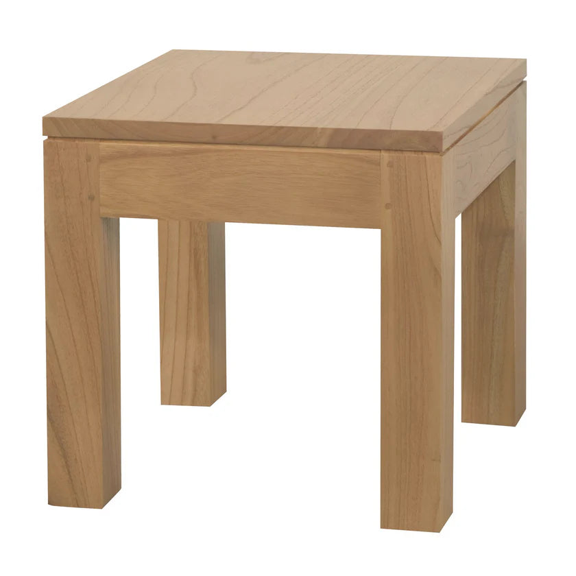 Amsterdam Contemporary Mindi Wood Side Table - 40cms