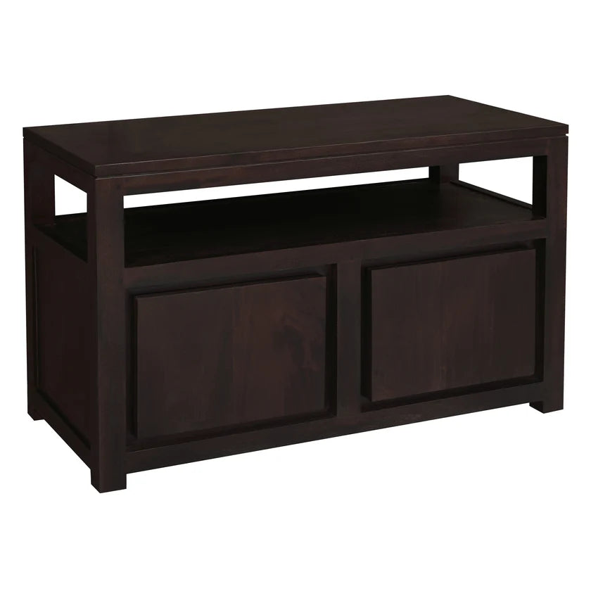 Amsterdam Wooden 2 Door TV Stand - Chocolate