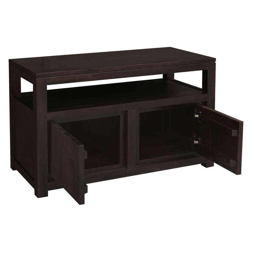 Amsterdam Wooden 2 Door TV Stand - Chocolate