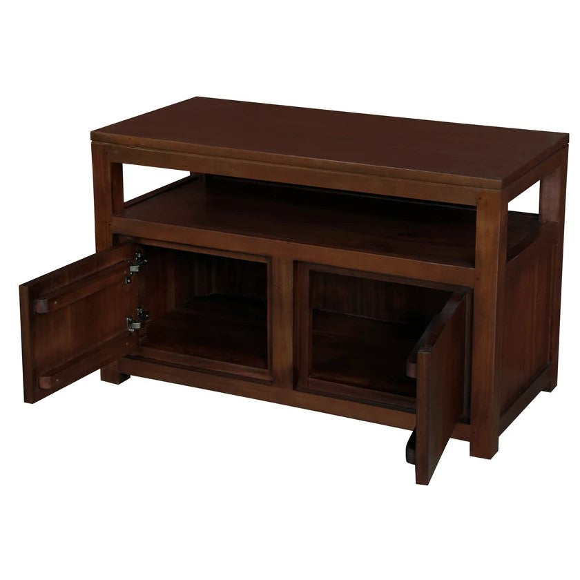 Amsterdam Wooden 2 Door TV Stand - Mahogany