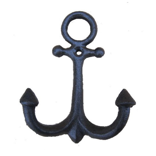 Anchor Twin Hooks Cast Iron Wall Hanging