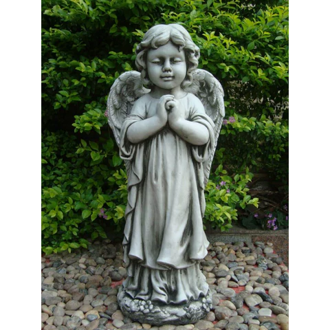 Angel Girl with Wing Sculpture Garden Decor