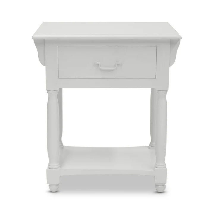 Antique Elegant Estate Side Table - White