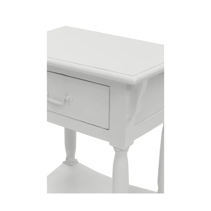 Antique Elegant Estate Side Table - White