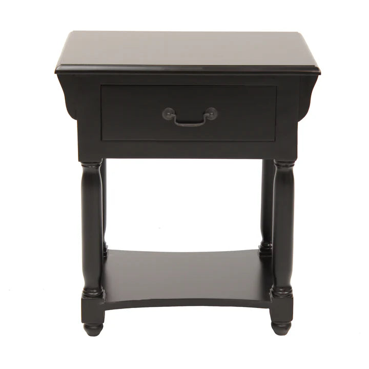 Antique Elegant Estate Side Table - Black