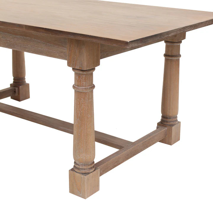 Antique Farmhouse Dining Table - Weathered Oak