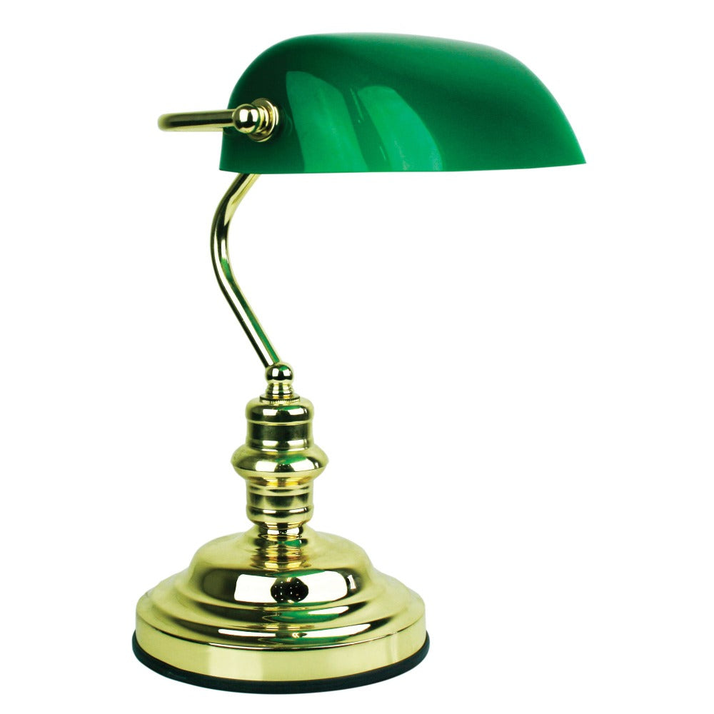 Antique On-Off Touch Gloss Green Shade Lamp (Available in 3 Colors)