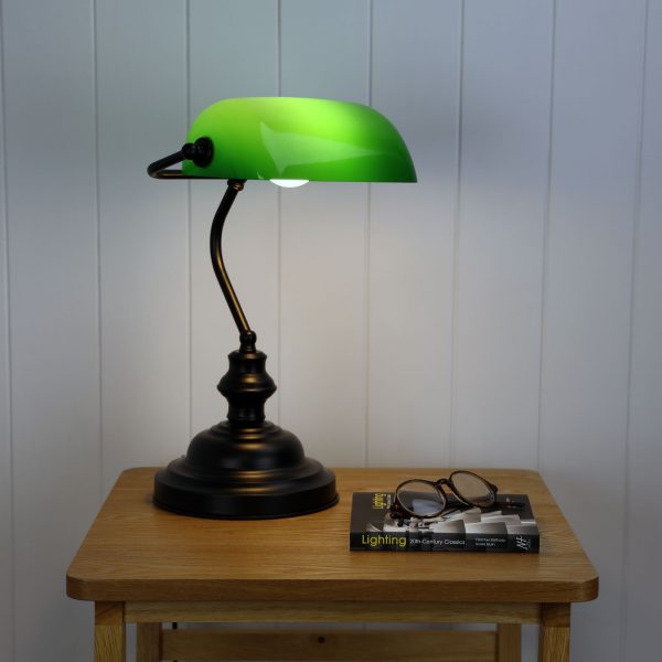 Antique On-Off Touch Gloss Green Shade Lamp (Available in 3 Colors)