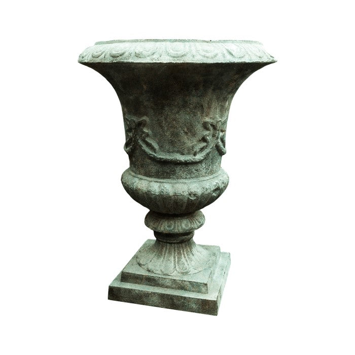 Antique Salerno Cast Iron Urn (Available in 3 Colors)