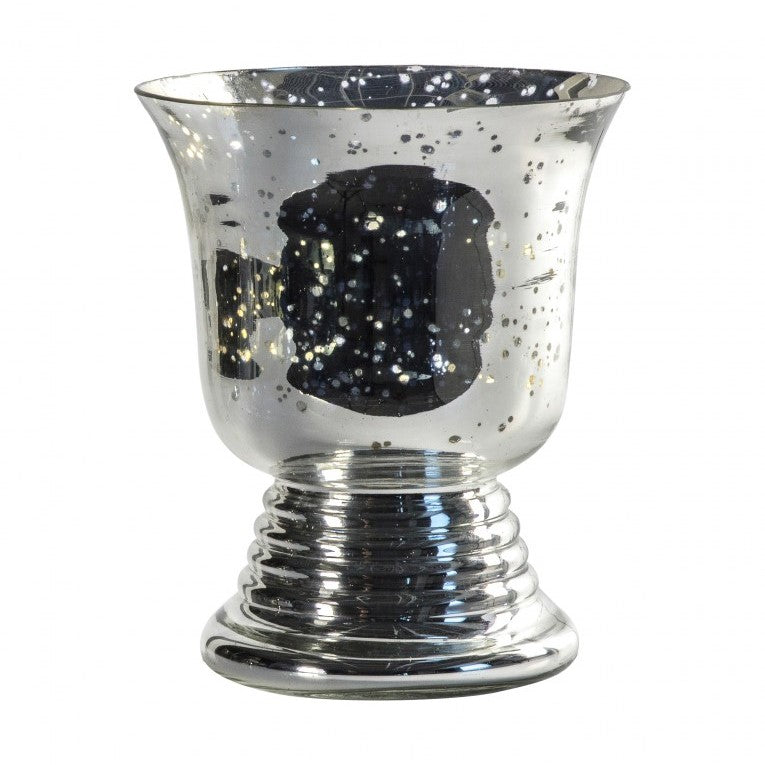 Antique Silver Glass Urn for Distinctive Decor (Available in 2 Sizes)