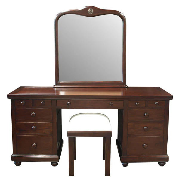 Antoinette Wooden Dressing Table - Rose Mahogany