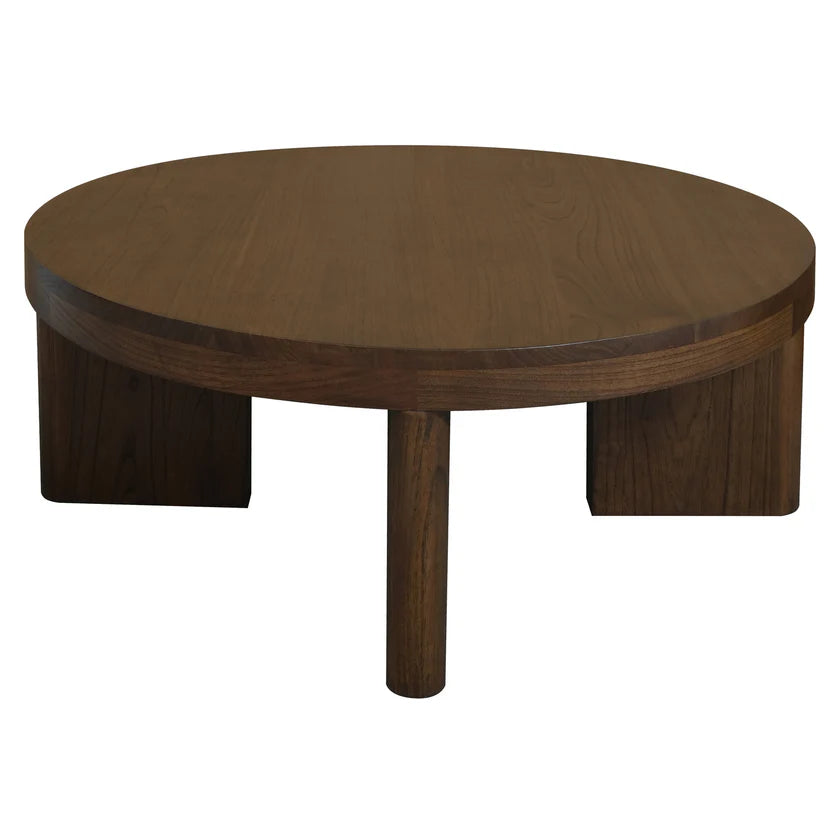 Apollo Contemporary Walnut Timber Coffee Table - 90cms