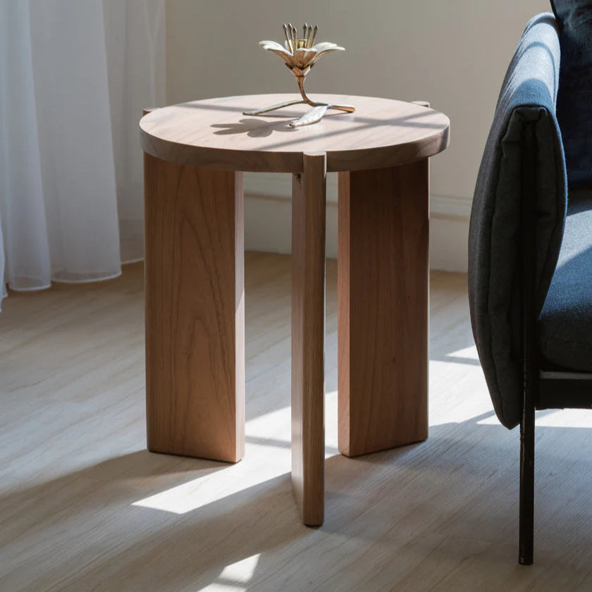 Apollo Minimalist Timber Side Table - Natural