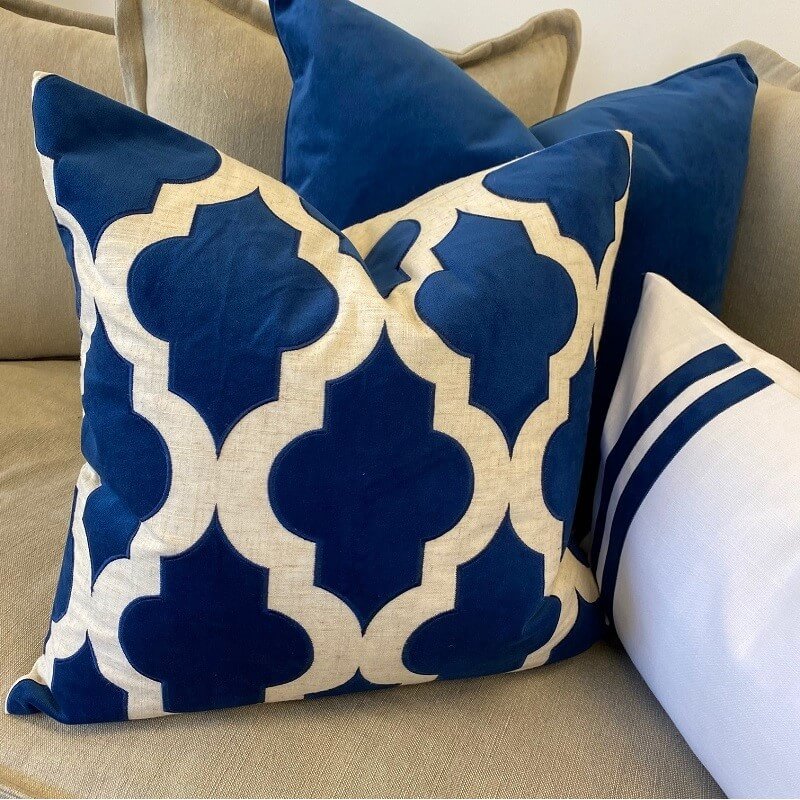 Arch Pattern 50x50cm Cushion Cover - Navy