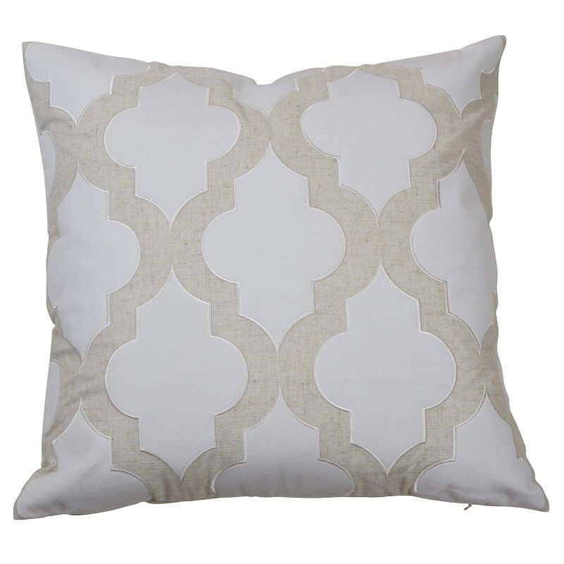 Arch Pattern 50x50cm Cushion Cover - White