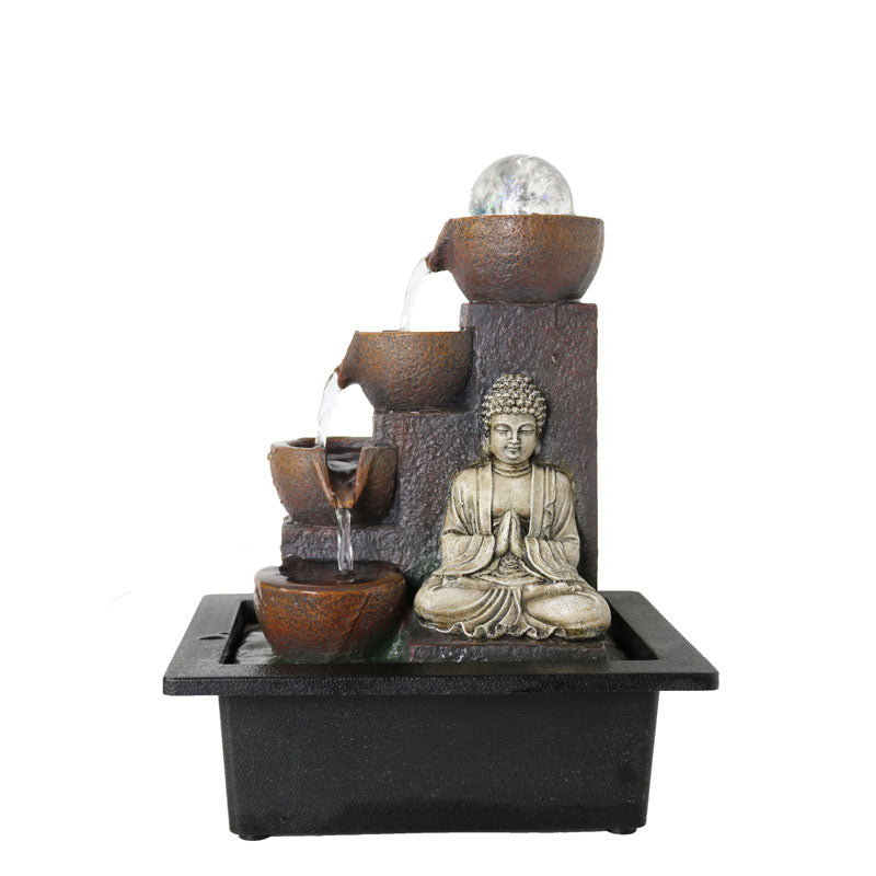 Argil Buddha Indoor Fountain Happiness Statue